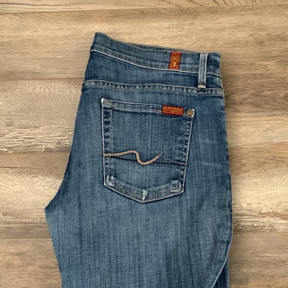 7 For All Mankind Straight Leg Low Rise Jeans - Picture 2 of 5